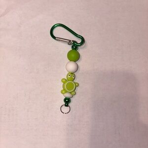 Green Turtle Keychain with Carabiner